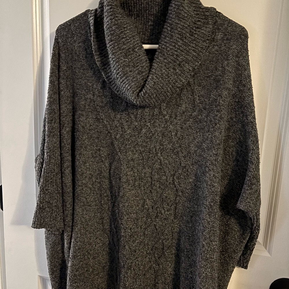 AB Studio Charcoal Cowl Neck Sweater